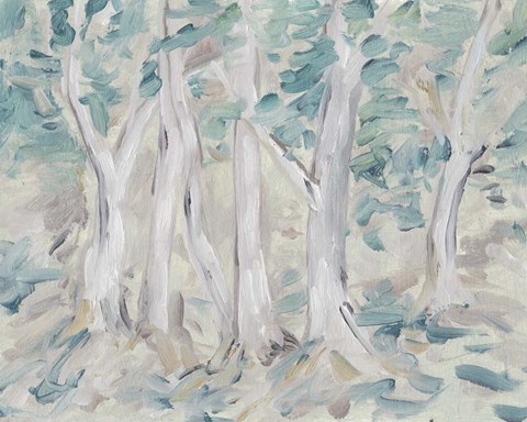 Framed Misty Autumn Forest II Print