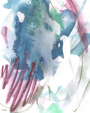 Framed Magenta Wave Form II Print