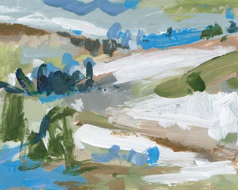 Framed Mountain River IV Print