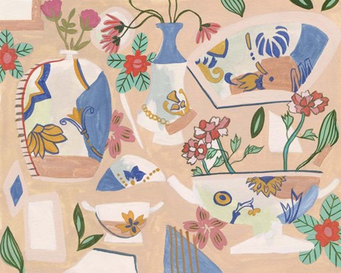 Framed Chinoiserie Ming II Print