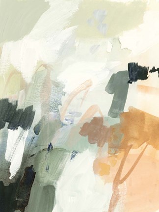 Framed Moss &amp; Peach II Print