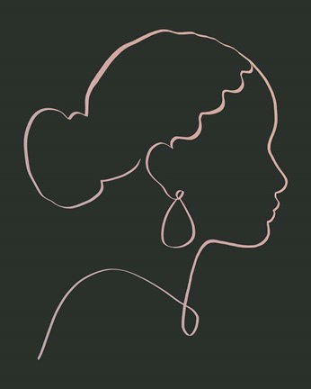 Framed Minimal Cameo I Print