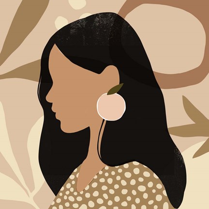 Framed Fruit Earring II Print