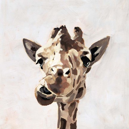 Framed Giraffe&#39;s Gaze II Print