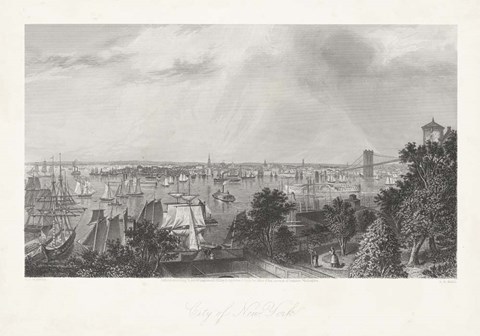 Framed City of New York Print