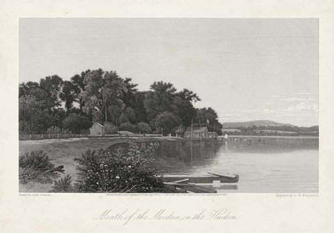 Framed Mouth of the Moodna, on the Hudson Print