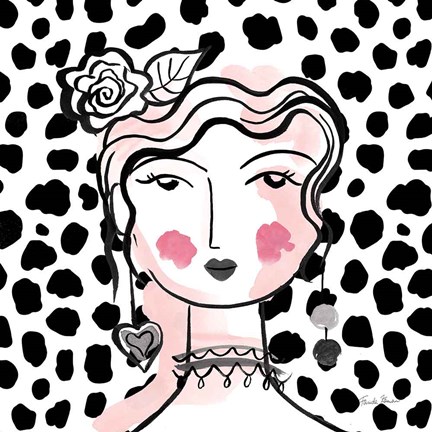 Framed Pretty Faces II Pink Print