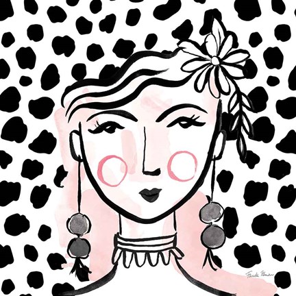 Framed Pretty Faces I Pink Print