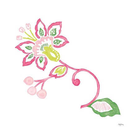 Framed Everyday Chinoiserie Flower II Print