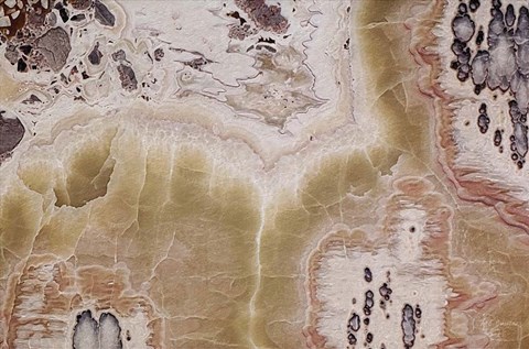 Framed Marble Colors Brown II Print