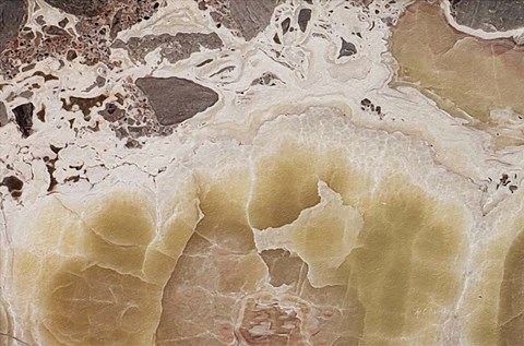 Framed Marble Colors Brown III Print