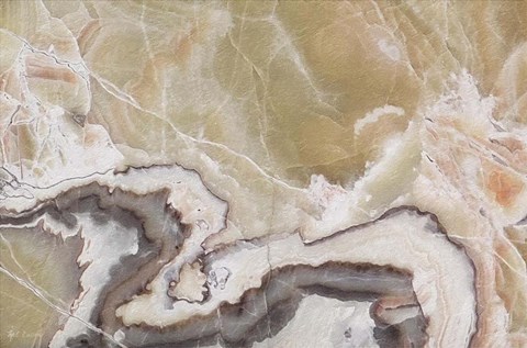 Framed Marble Colors Brown V Print