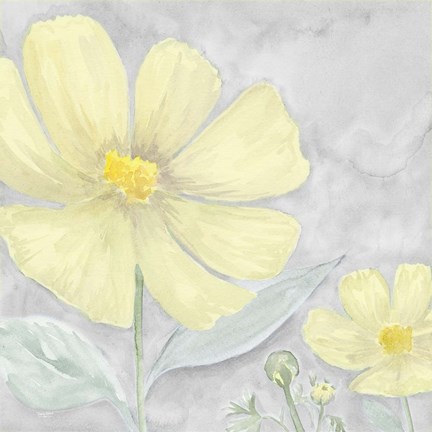 Framed Peaceful Repose Gray &amp; Yellow III Print