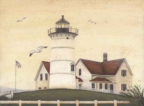 Framed Nobska in Fog Print