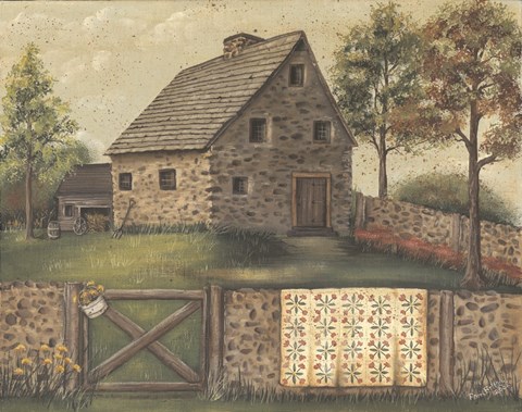 Framed Stone House Retreat Print