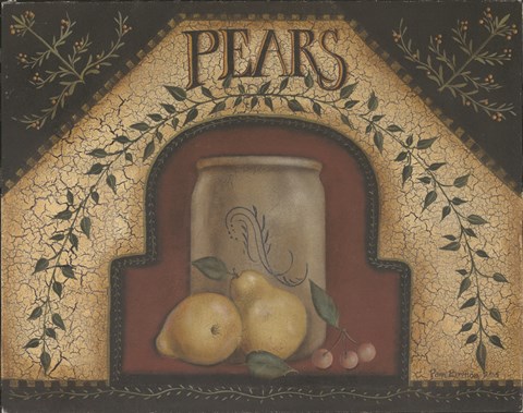 Framed Pears &amp; Crocks Print