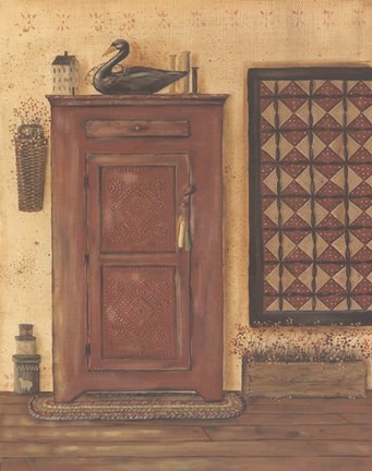 Framed Old Red Pie Safe Print