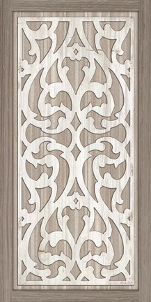 Framed Geo Greige Deco Panel 2 Print