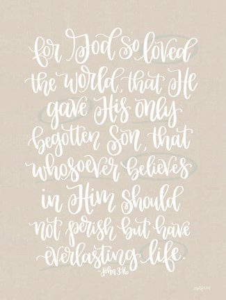 Framed John 3:16 Print