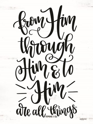 Framed From Him Print