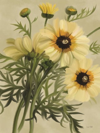 Framed Moody Daisies Print