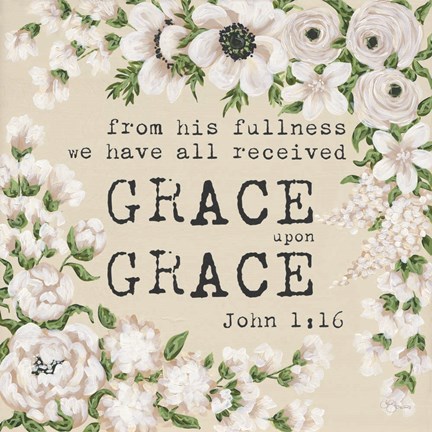 Framed Grace Upon Grace Print