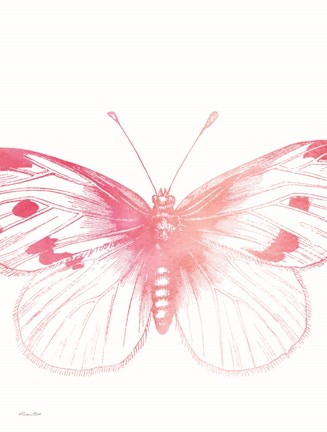 Framed Pink Butterfly III Print