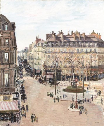 Framed La Rue Saint Honore Print