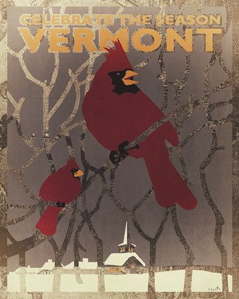 Framed Vermont Cardinal Print