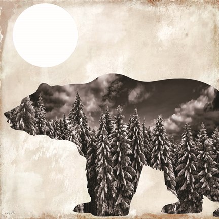 Framed Going Wild Bear Print