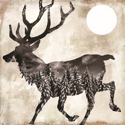 Framed Going Wild Deer Print