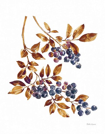 Framed Floral Solitude IV Brown Print