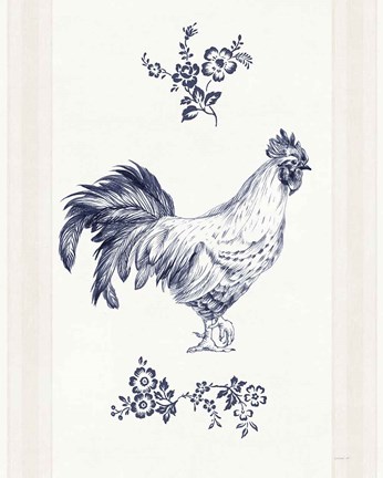 Framed Summer Chickens I Print