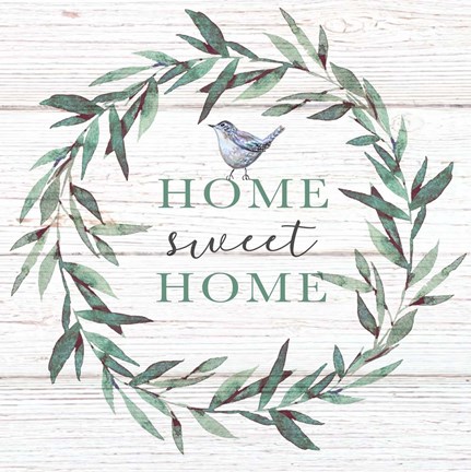 Framed Home Sweet Home Bird Print