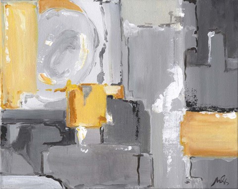 Framed Yellow Abstract Print