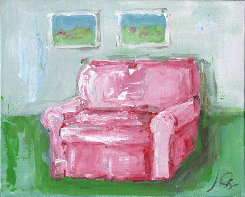 Framed Pink Chair Print