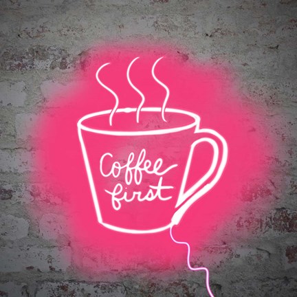 Framed Coffee First Print