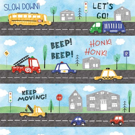 Framed Street Scene Print