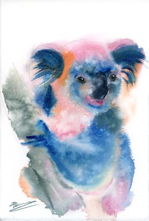 Framed Blue Koala Print