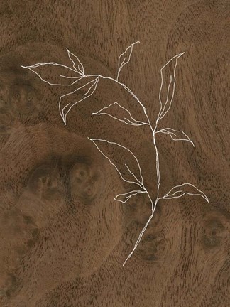 Framed Wispy Wood I Print