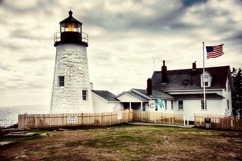 Framed American Harbor Lighthouse Print