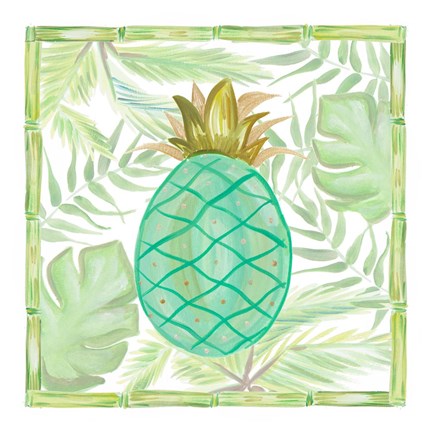 Framed Tropical Pineapple II Print