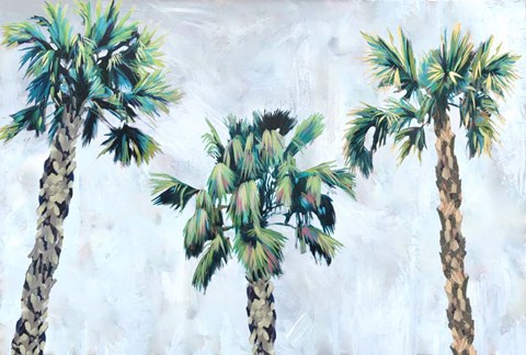 Framed California Palm Trio Print