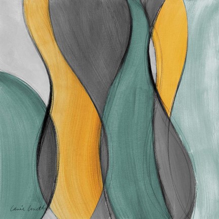 Framed Coalescence in Gray I Print