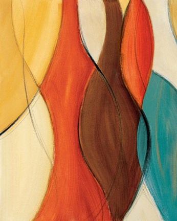 Framed Orange Coalescence II Print