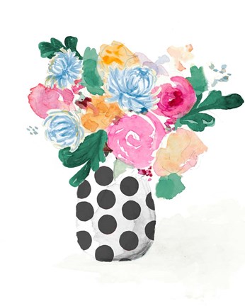 Framed Ornate Dot Vase Print