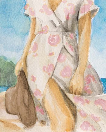Framed Woman In Sun Dress Print