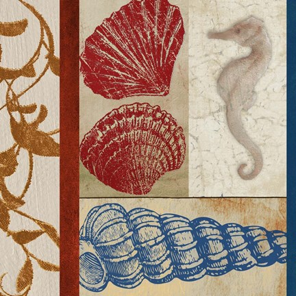 Framed Nautical Surroundings Squares II Print