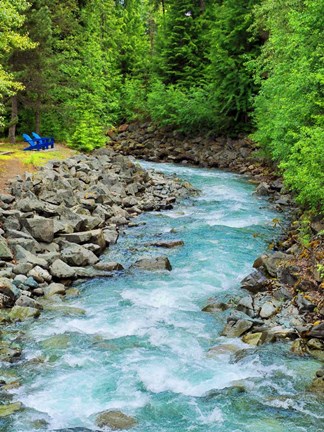 Framed Countryside River Print