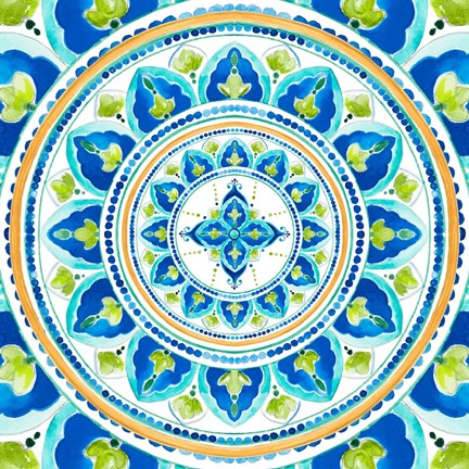 Framed Italian Leaf Tile Print